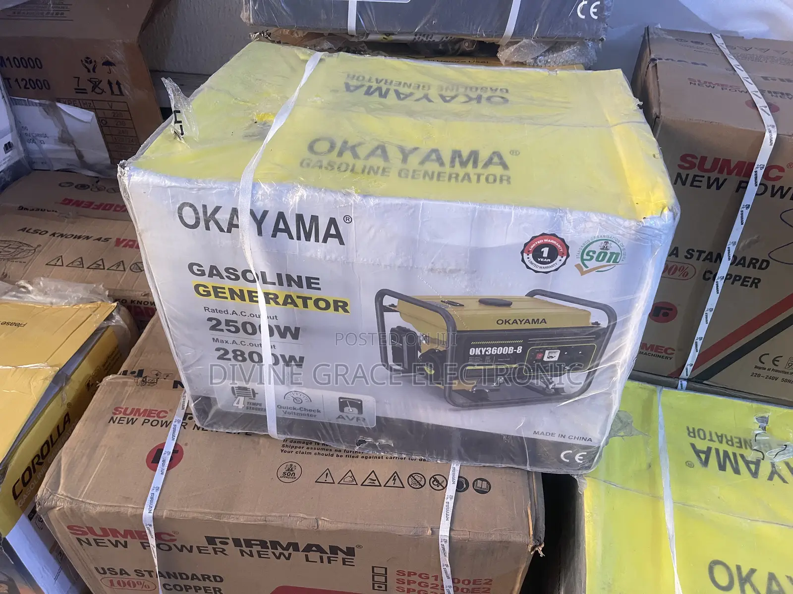 3.5kva Okayama Petrol Generator/100% Copper Coil