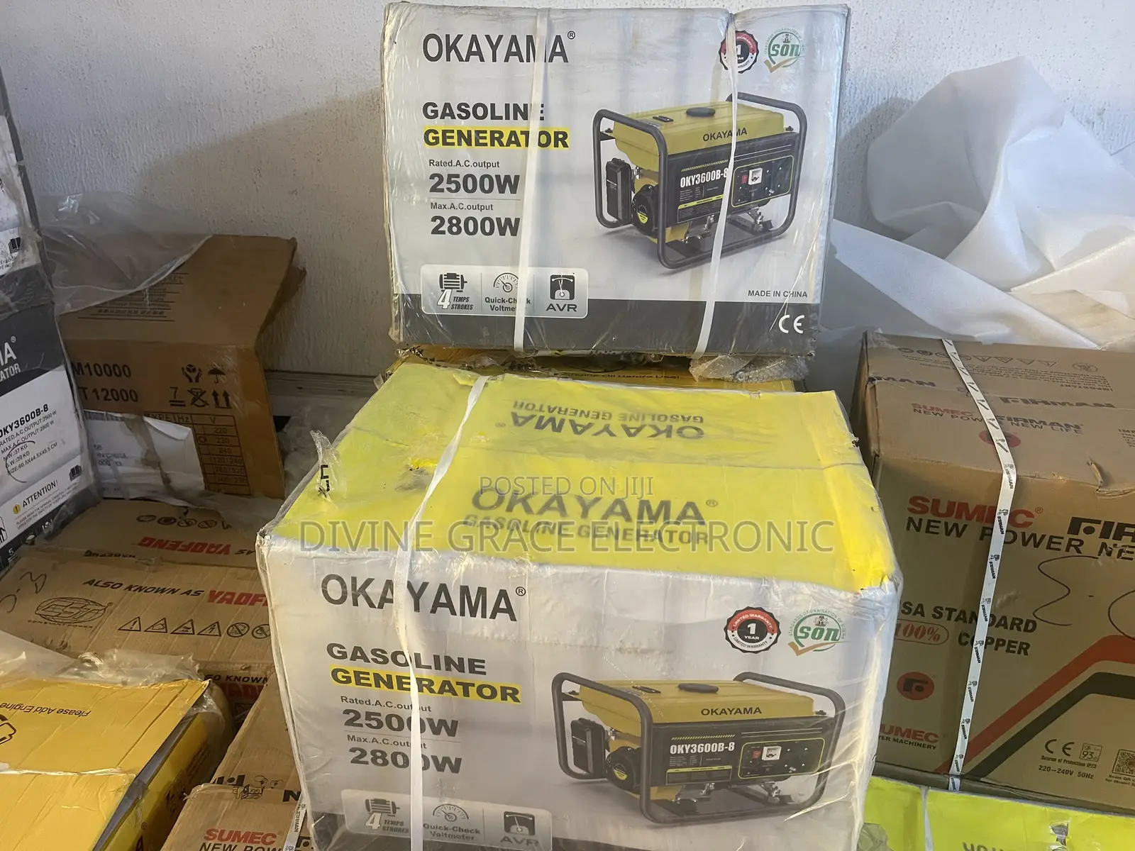 3.5kva Okayama Petrol Generator/100% Copper Coil
