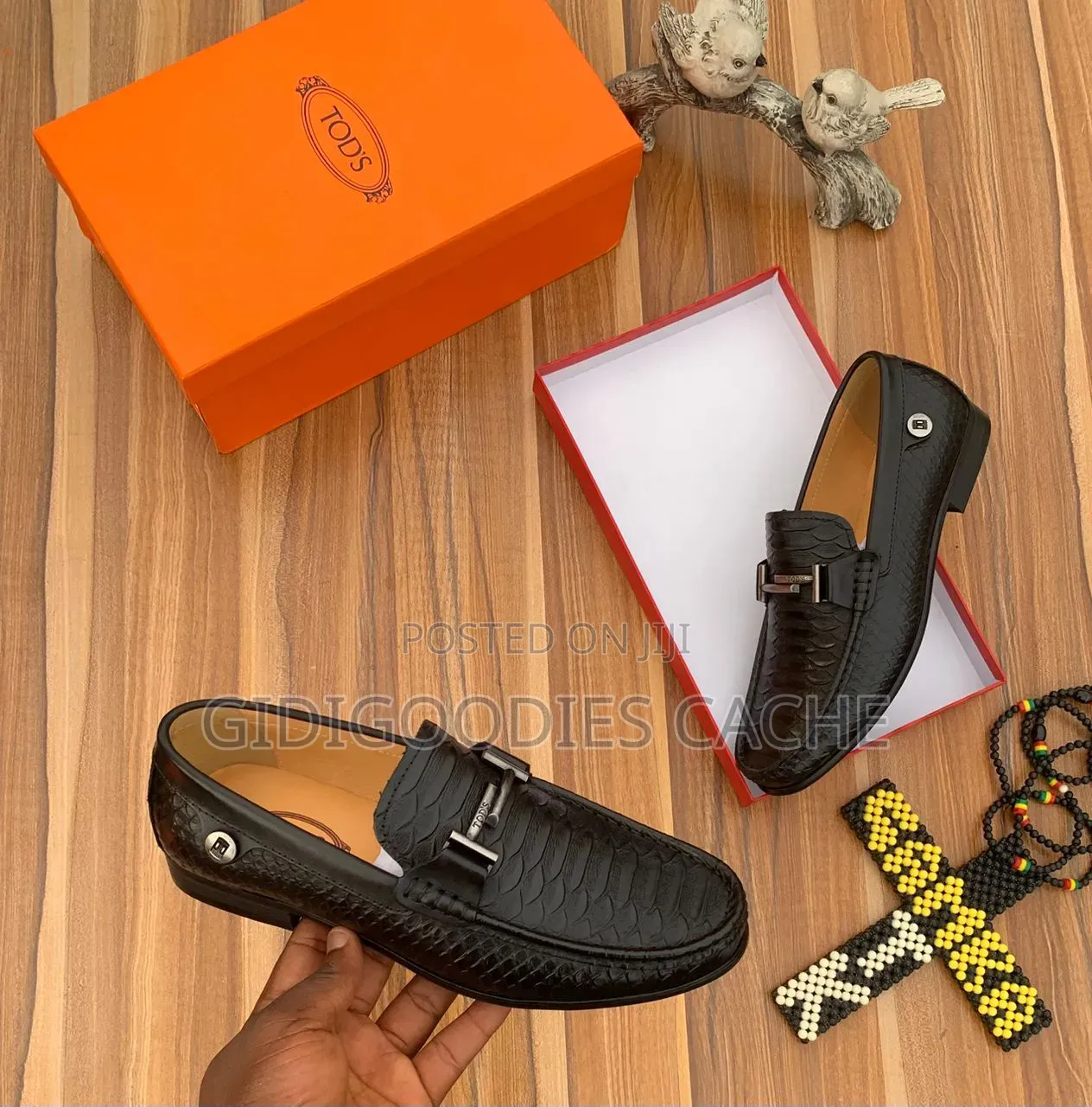 Tod's Black Suede T-Buckle Loafers in Size 40-45