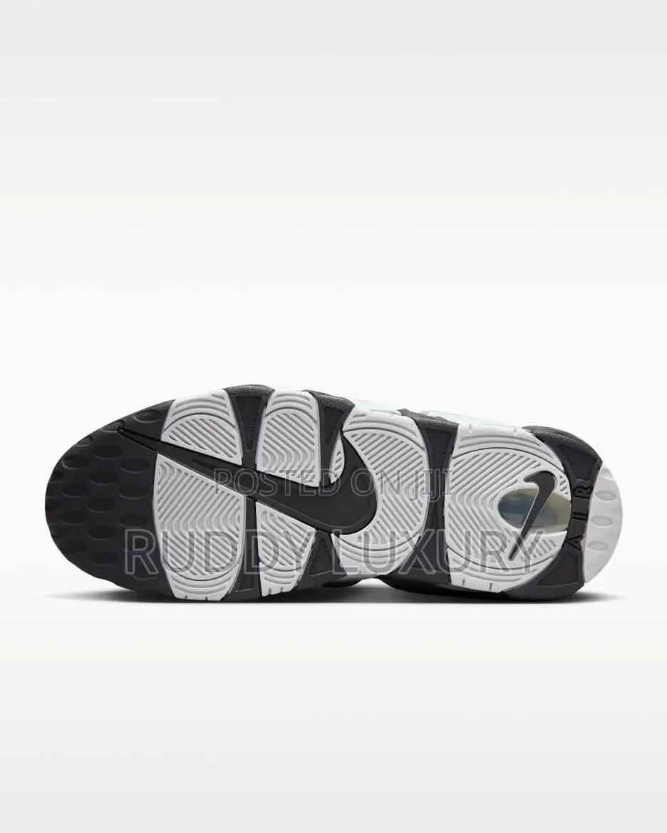 Nike Air More Uptempo Low Black Photon Dust/ Buy One Get a Free Sock