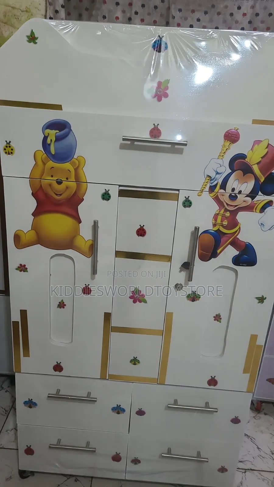 Baby Wooden Wardrobe With Drawers