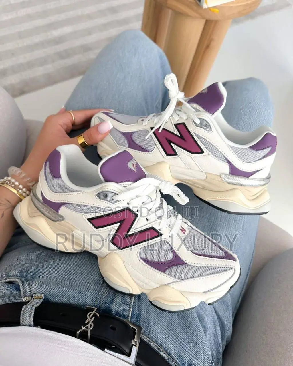 New Balance 9060 Magenta Sneakers /Buy One Get a Free Sock