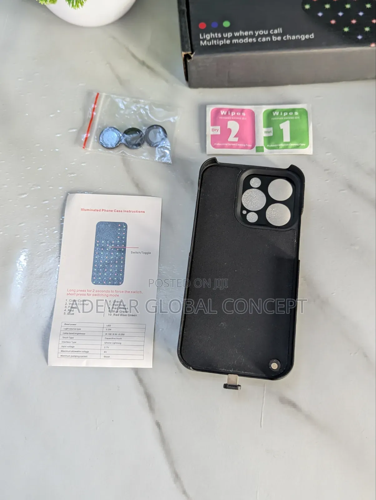 Sky Star Shining RGB Led Illuminated Case Pouch for iPhone 14 Pro