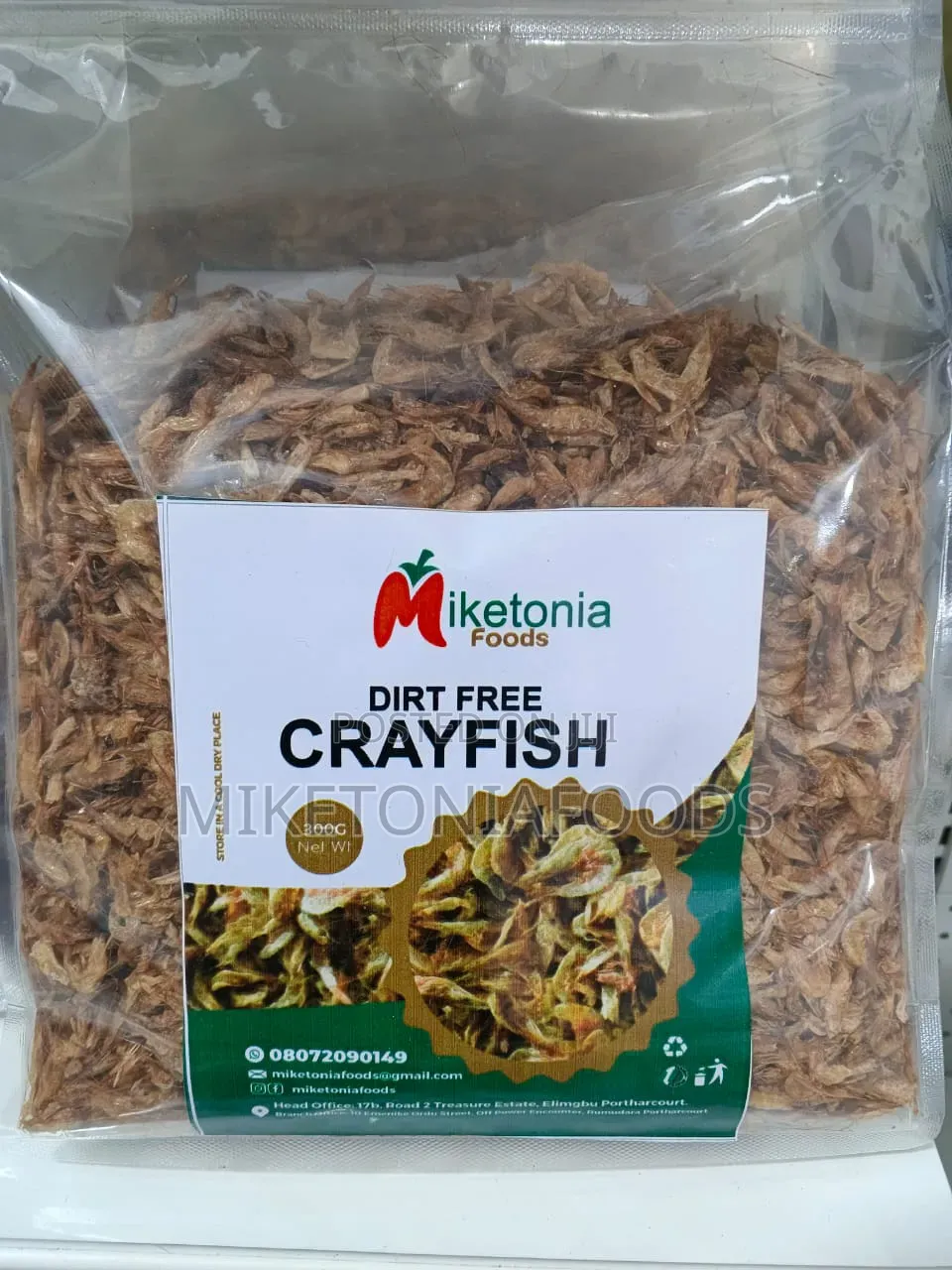 Cleaned Nnebe Crayfish