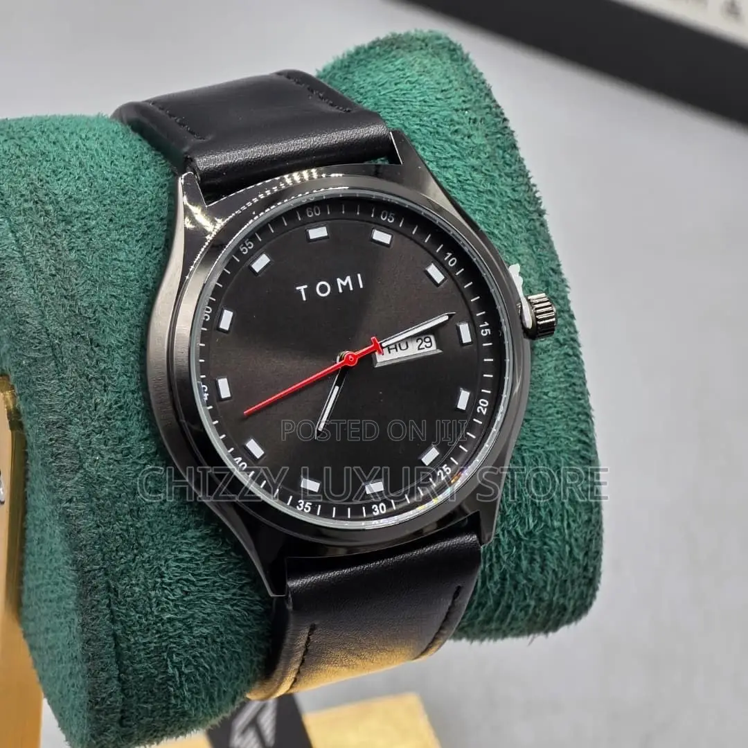 Tomi Quality Men Genuine Leather Water Resistant Wristwatch