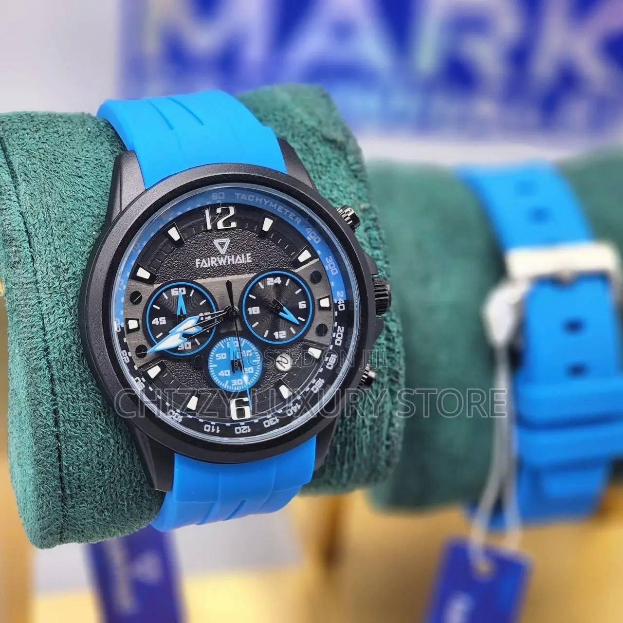Mark Fairwhale Quality Luxury Men Rubber Strap Wristwatch