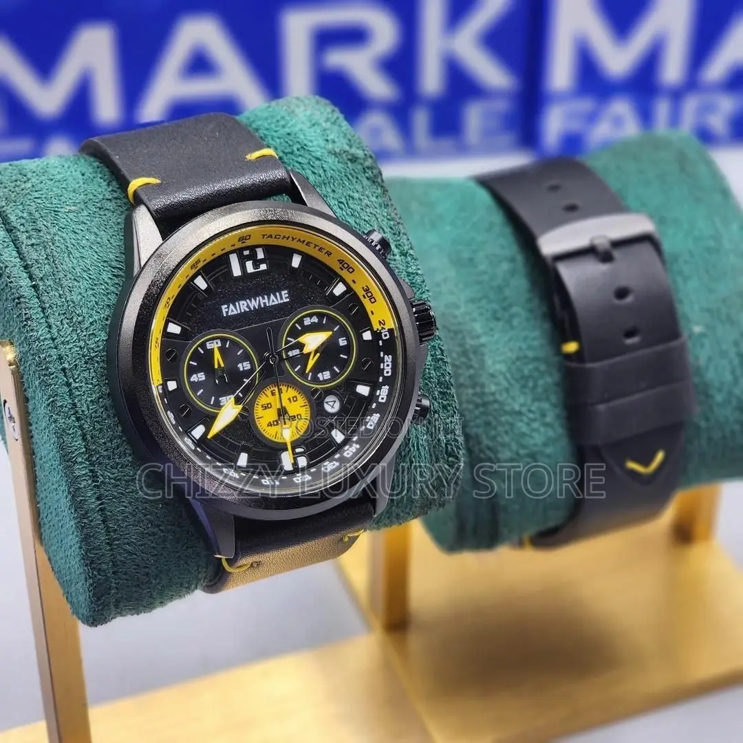 Mark Fairwhale Quality Luxury Men Rubber Strap Wristwatch