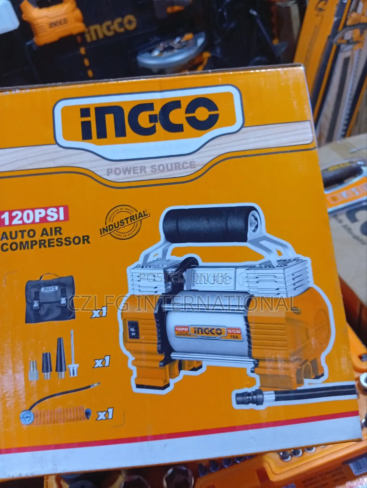 Ingco 120psi Auto Air Compressor