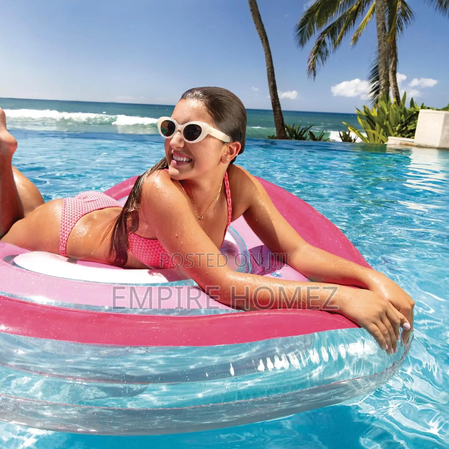 Intex Sweetheart Float, Inflated Size: 1.55 M X 1.35 M X 25 Cm