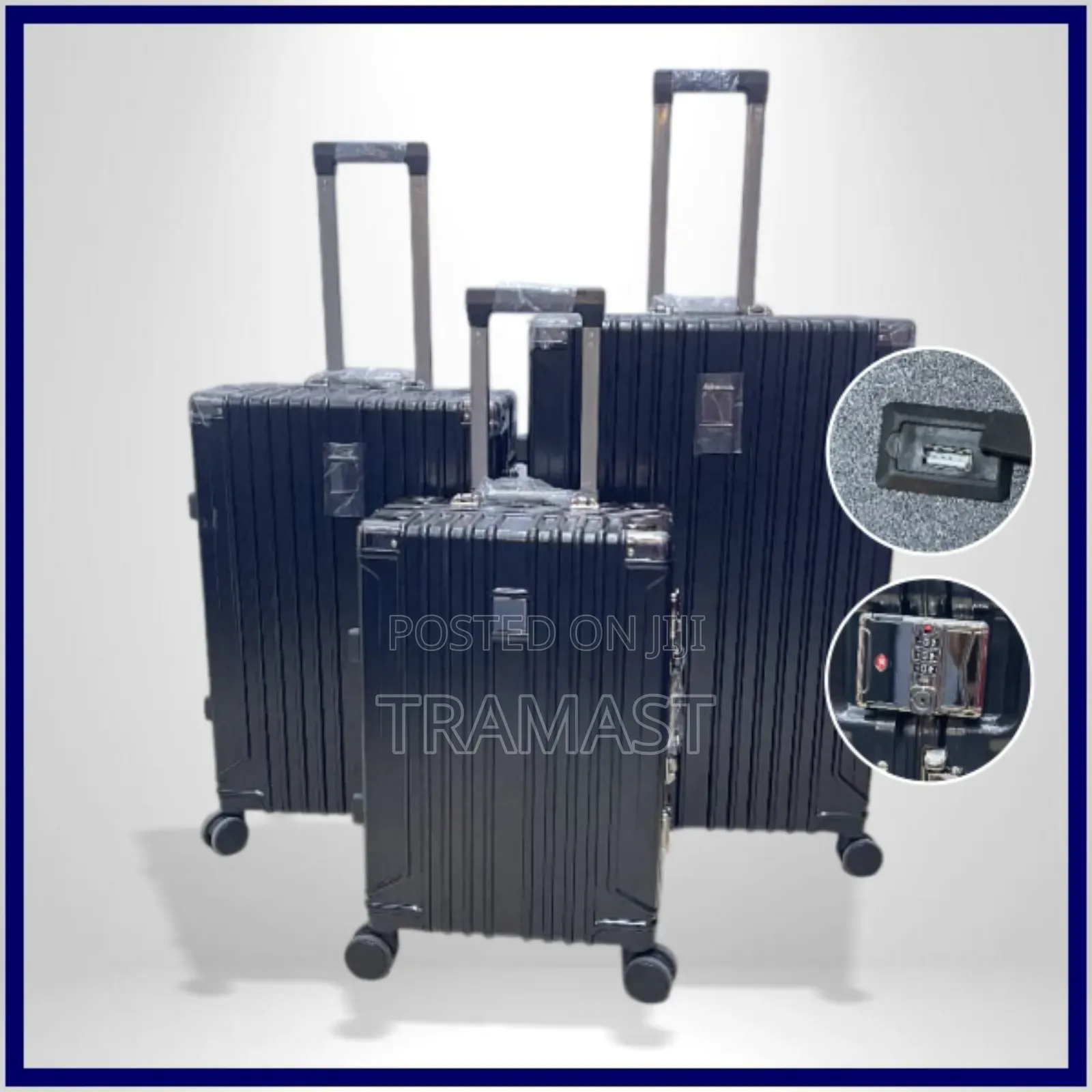 Hard Pc Aluminium Travel Luggage 3-in-1