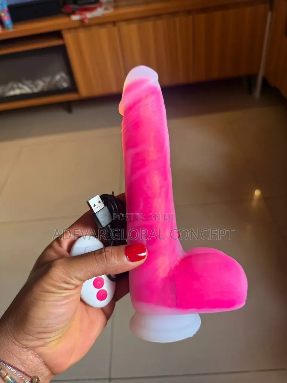 Pink Thrusting Remote Controlled Dildo Vibrator Sex Toy for Women