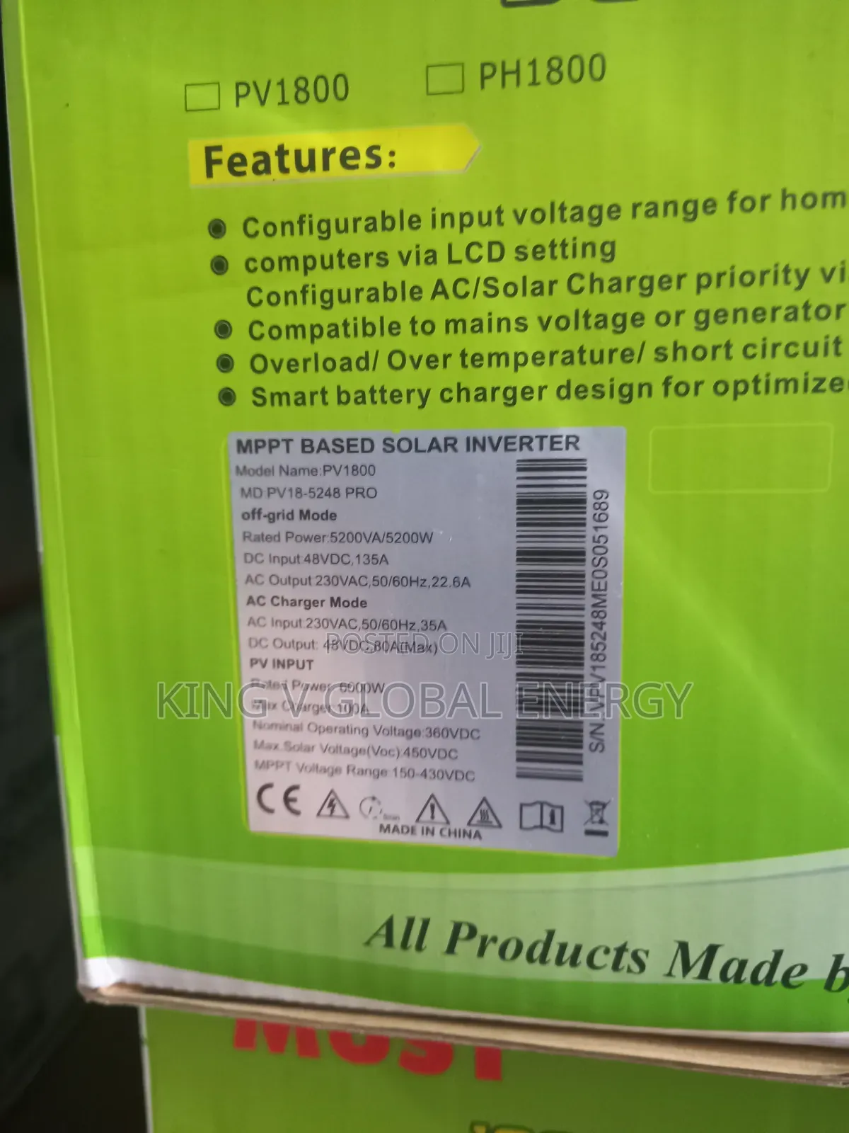 Must 5.2kva/48v Hybrid Solar Inverter