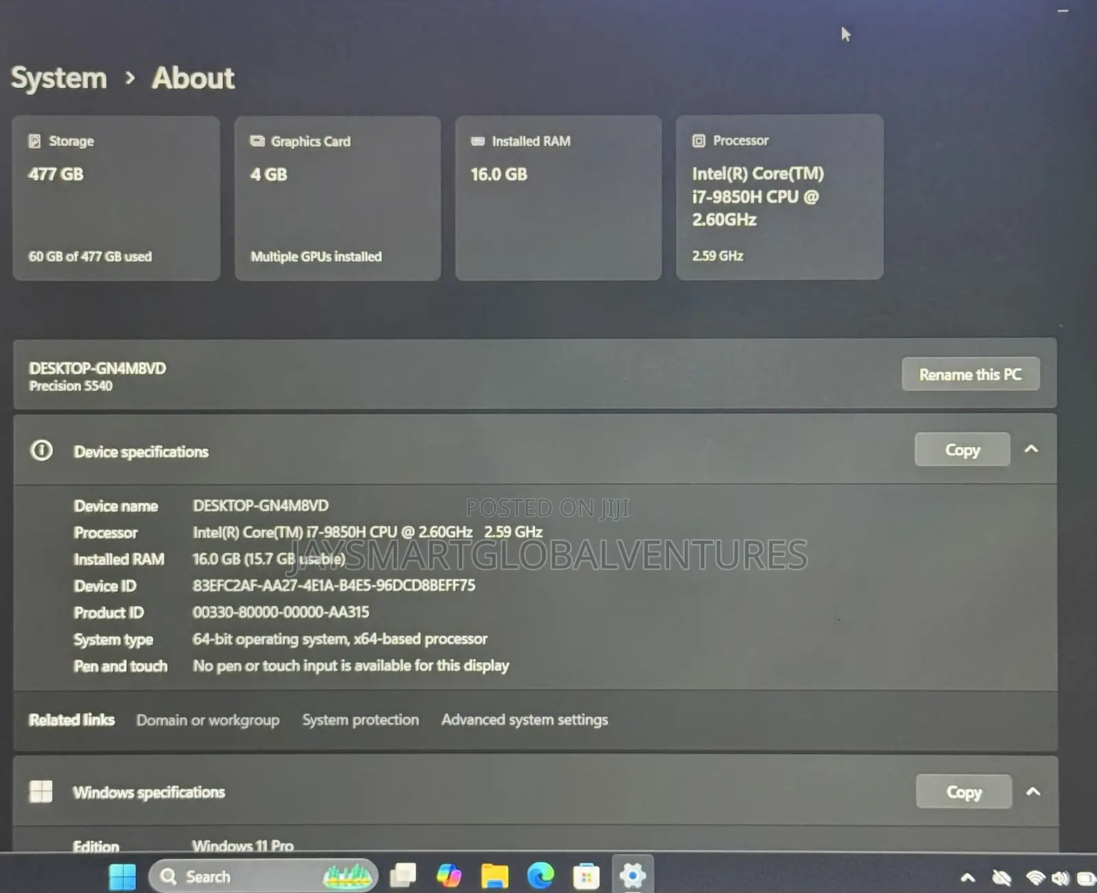 Laptop Dell Precision 15 5540 16GB Intel Core i7 SSD 512GB