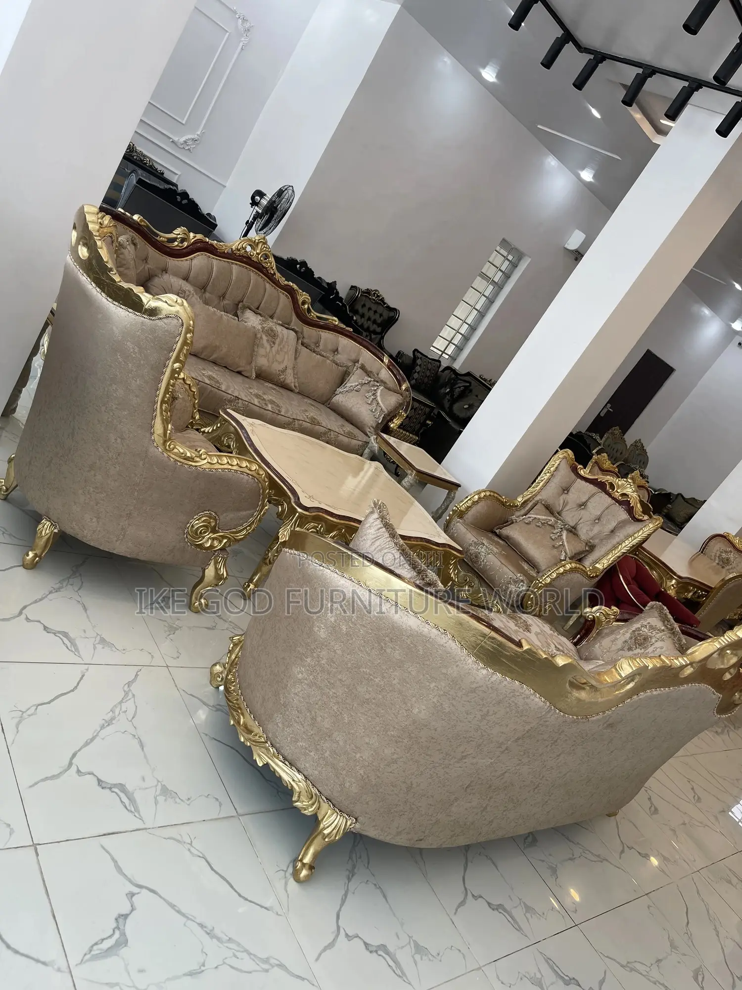 Set of Sofa and 8seater Turkey Royal Fabric Sofa Chair