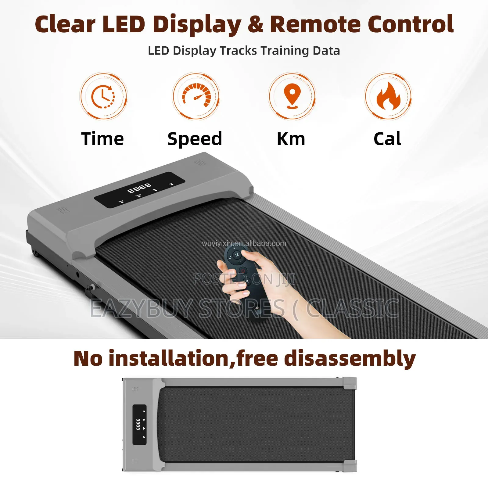 Multifunction Treadmill and Walking Pad With Remote Control