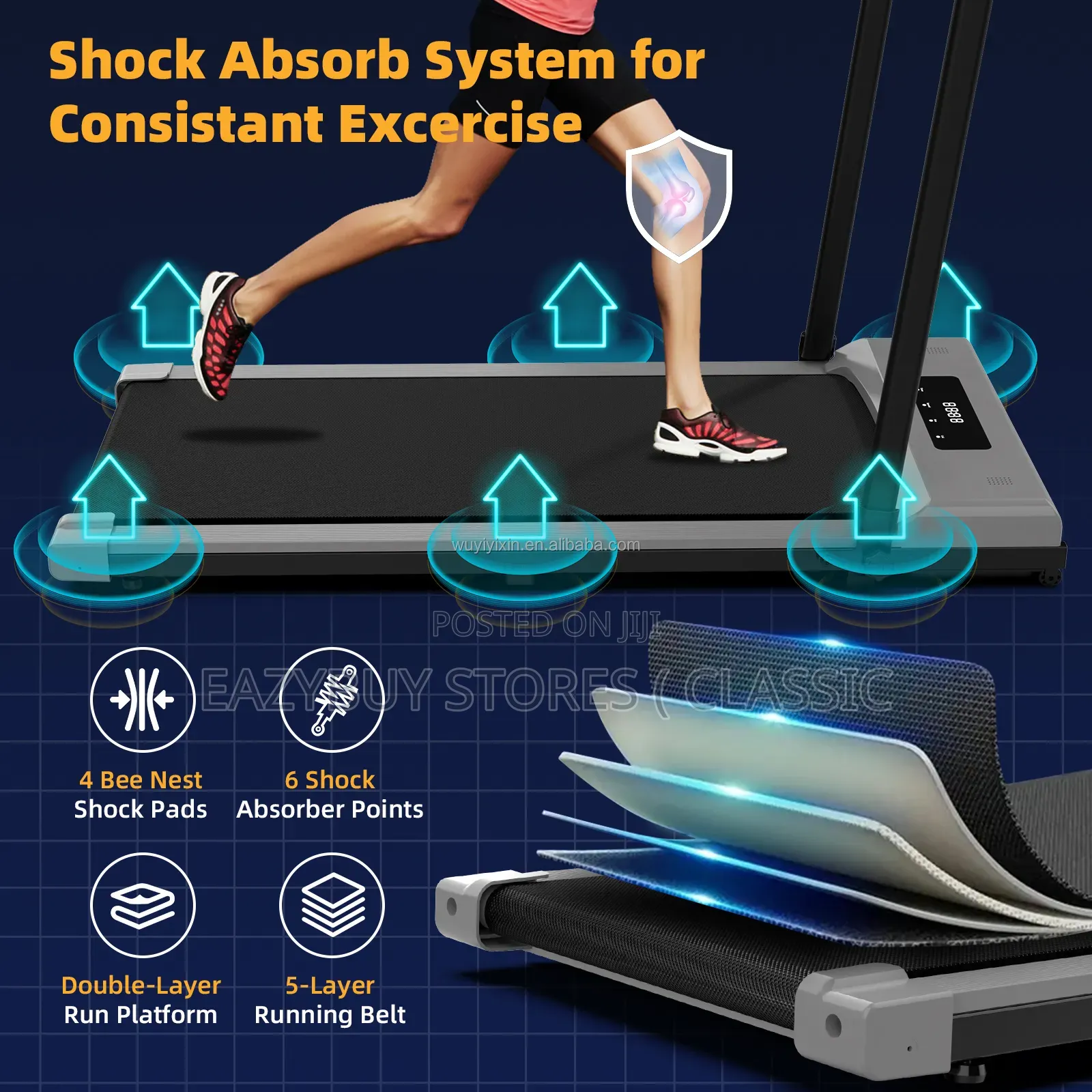 Multifunction Treadmill and Walking Pad With Remote Control