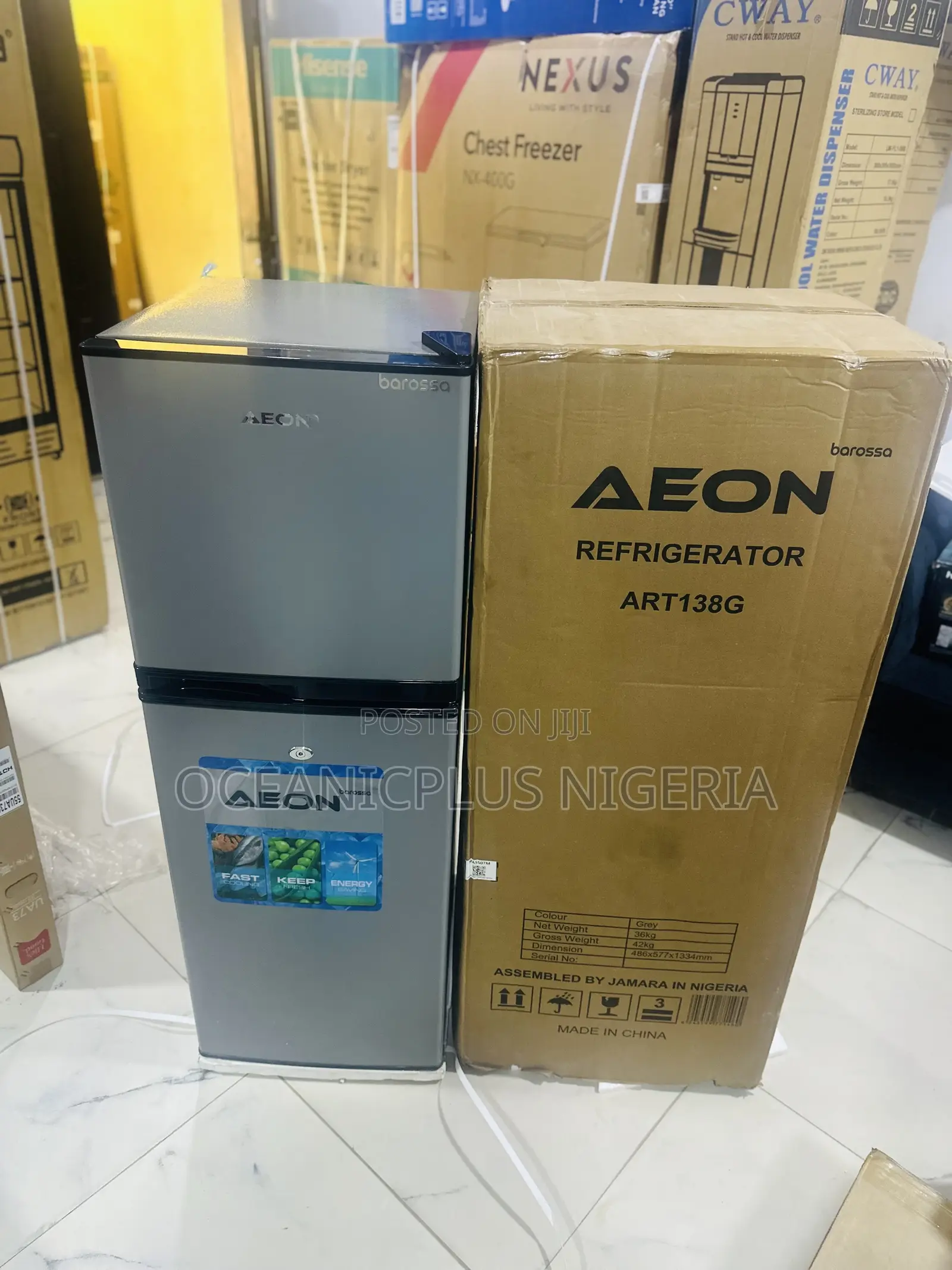 Aeon Art138g Refrigerator Dual Door 138l Capacity