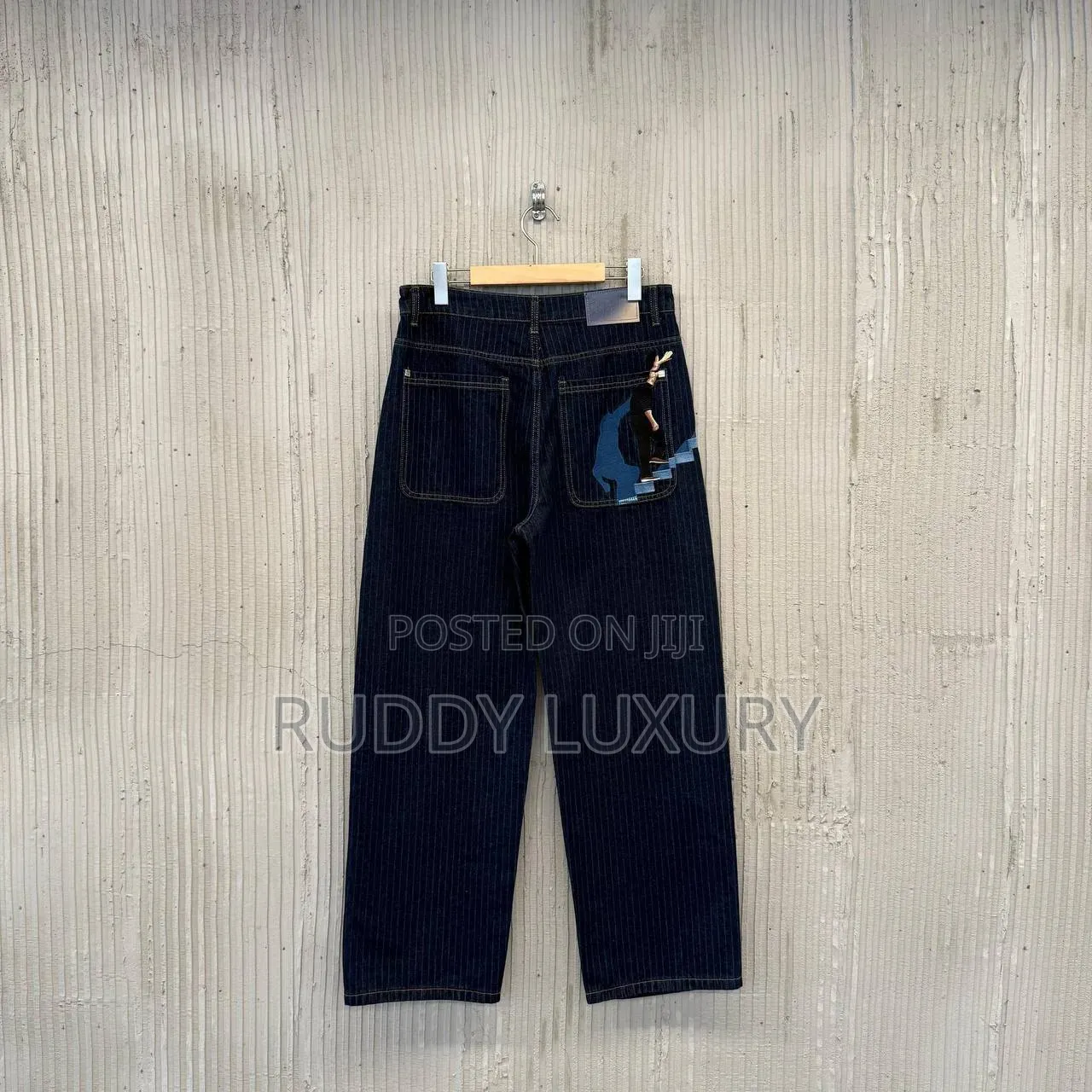 Stitch Stripe — Dark Pinstripe Jeans