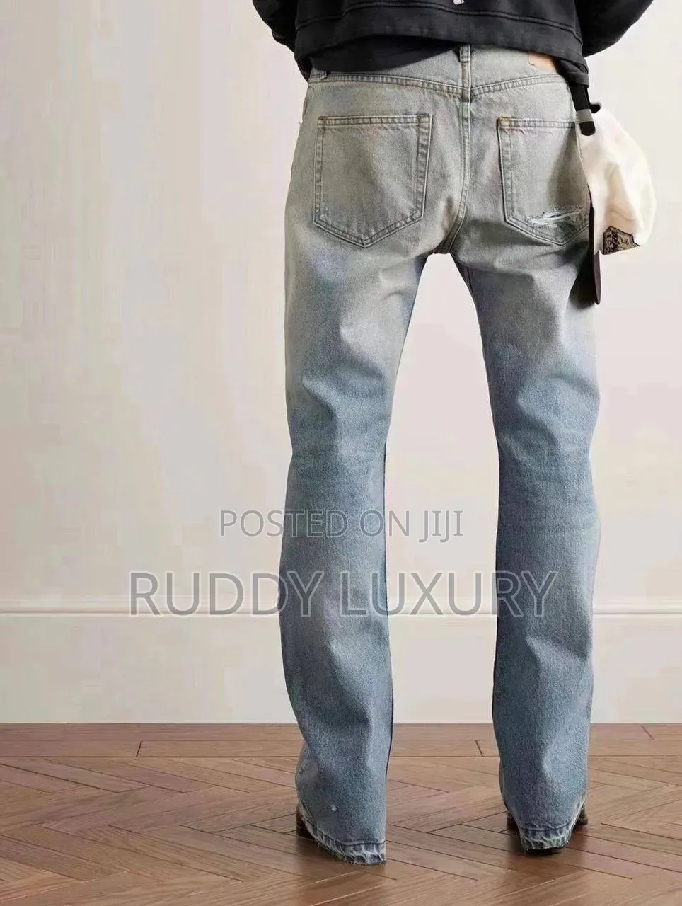 Ghost Blue — Vintage Washed Distressed Jeans