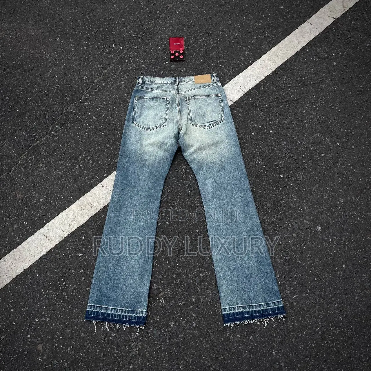 Ghost Blue — Vintage Washed Distressed Jeans