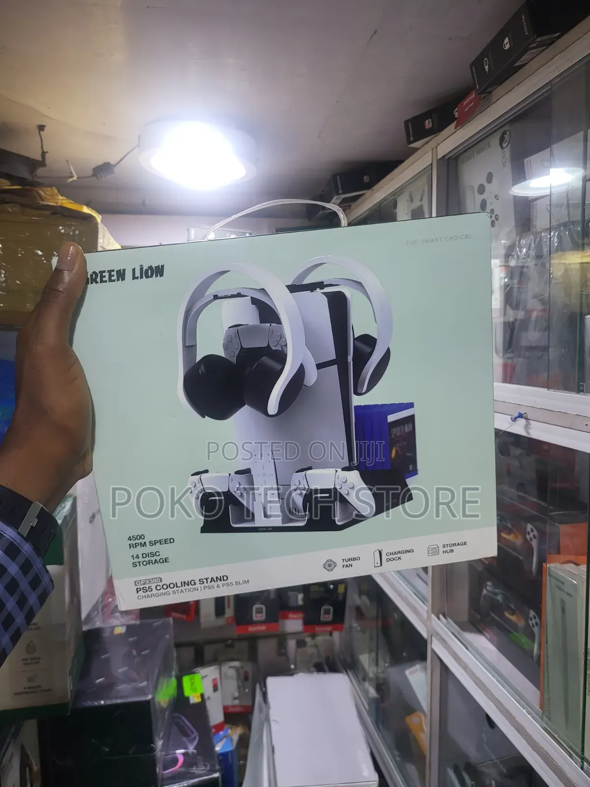 Green Lion Gpx380 Ps5 Cooling Stand Charging Station