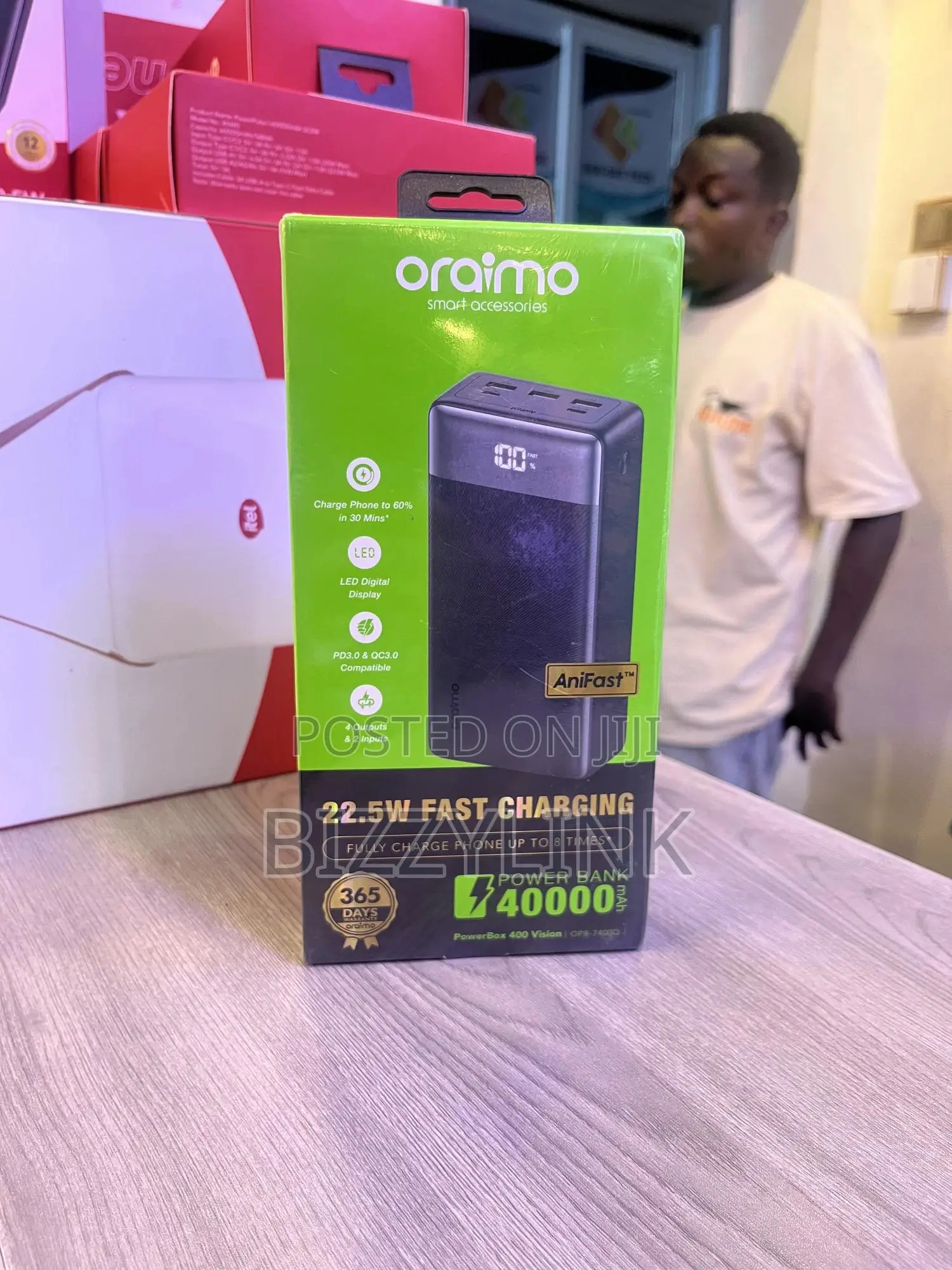 Original Oraimo 40,000mah, 22.5w