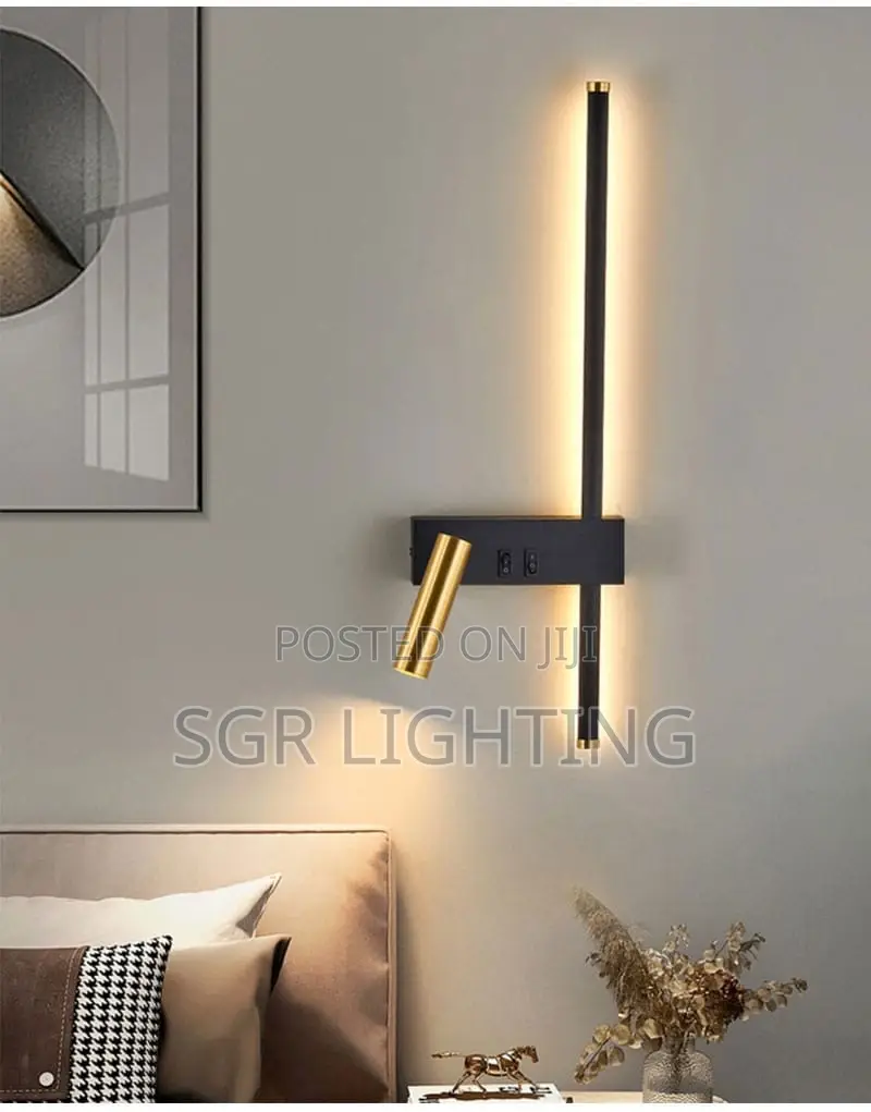Wall Lamp Nordic Modern Black and White Minimalist Living Room Sofa