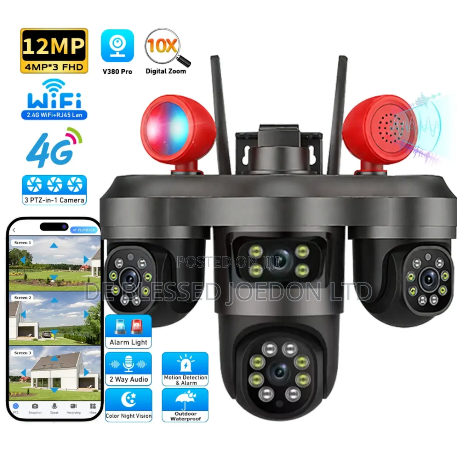 Super King Solar Camera 3lens Auto Rotating