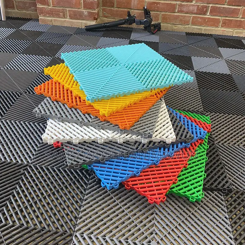 Modern Plastic Interlocking Flooring for Garage Car Wash