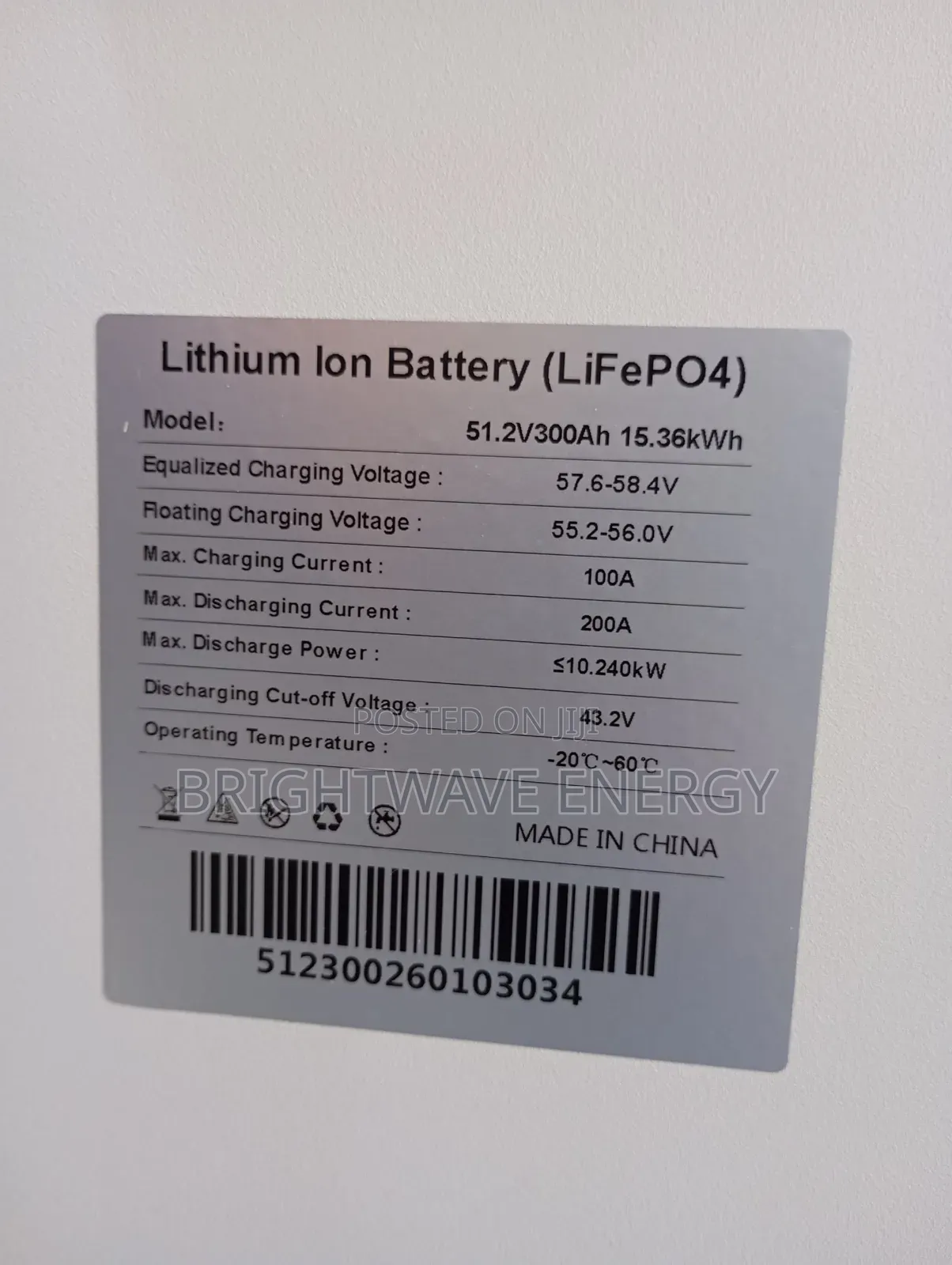 15.36kwh 51.2v King Long Lithium Ion Battery