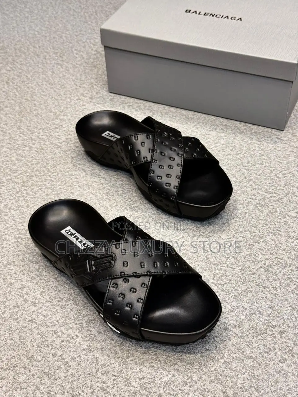 Balenciaga Quality Luxury Men Cross Slippers