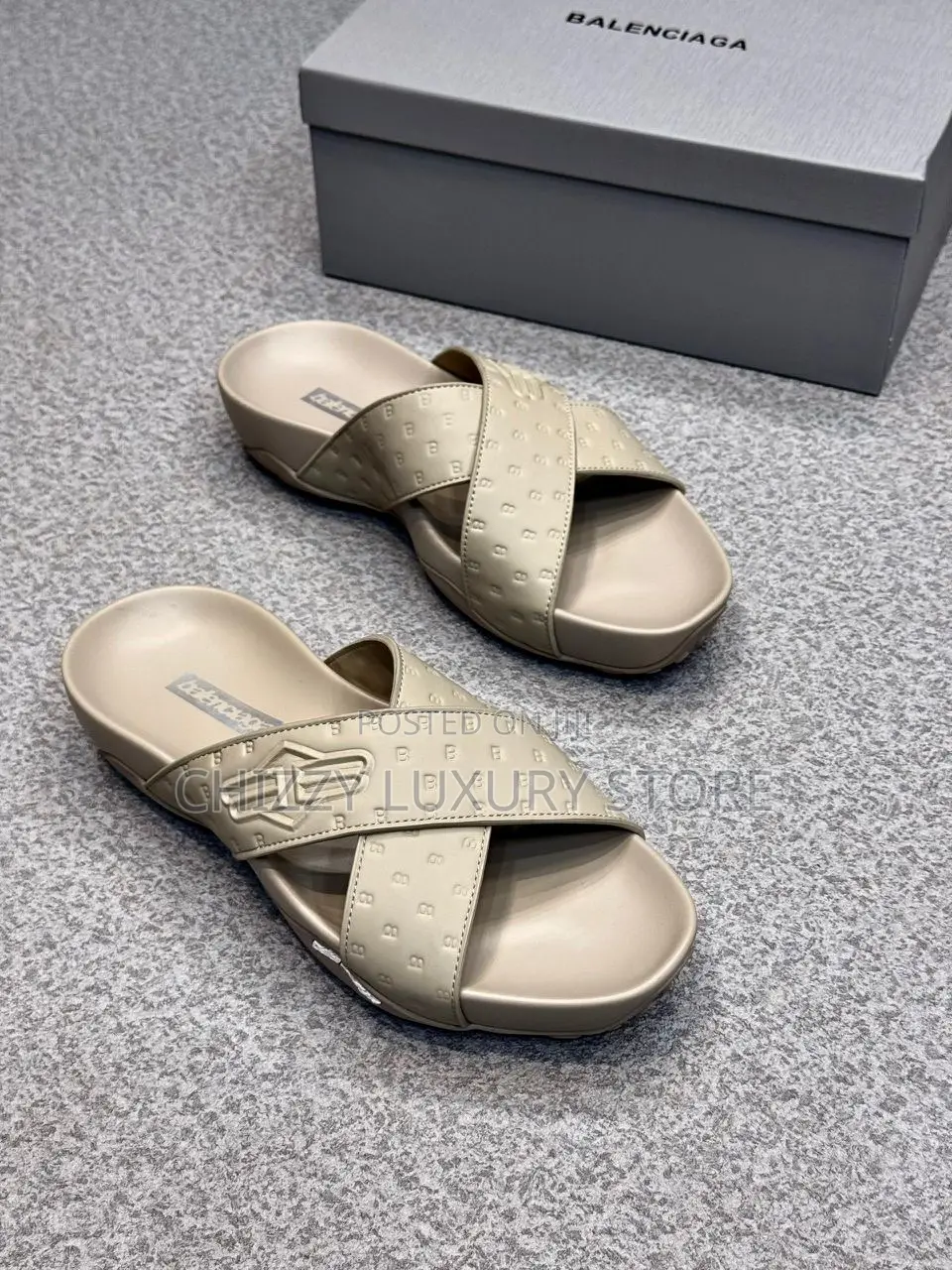 Balenciaga Quality Luxury Men Cross Slippers