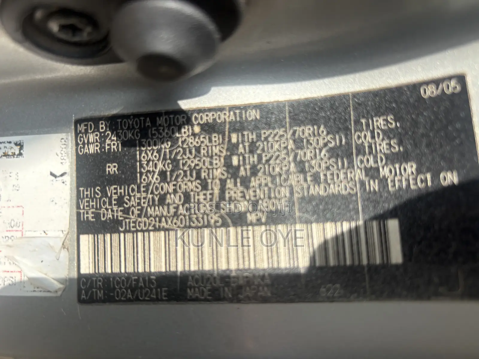 Toyota Highlander 4x4 2005 Silver