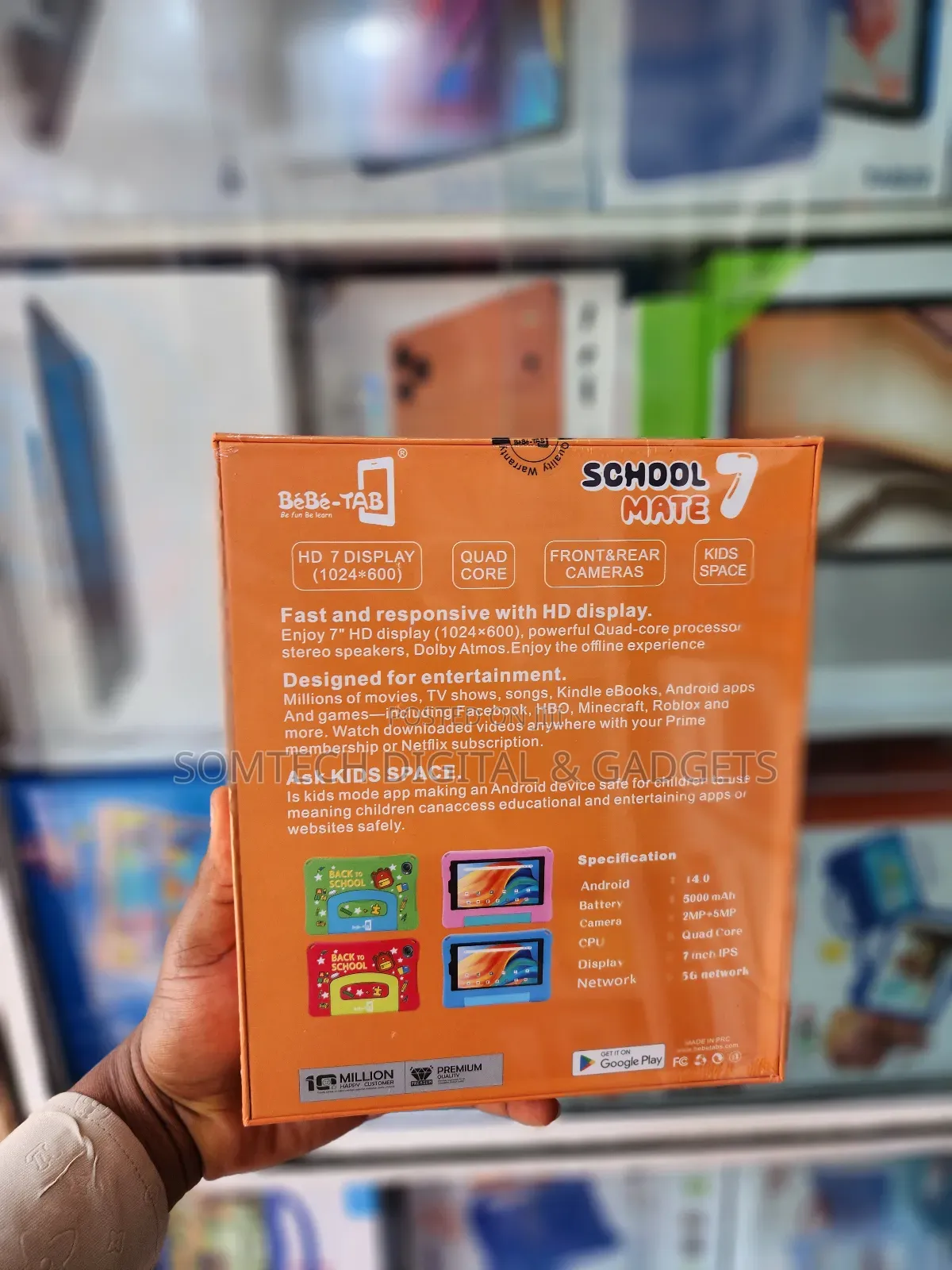 Kid's Educational Tablet Bebe School Mate 7 6gb 256agb