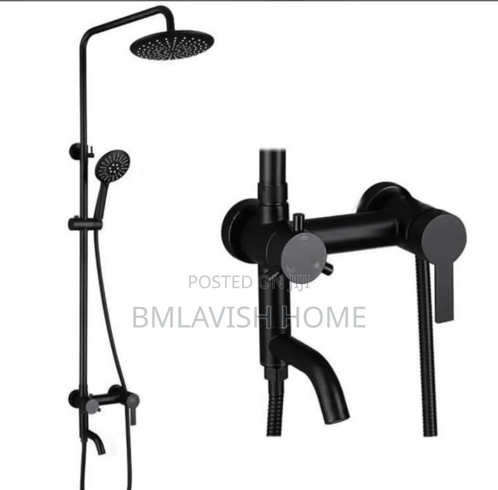 Black Standing Shower