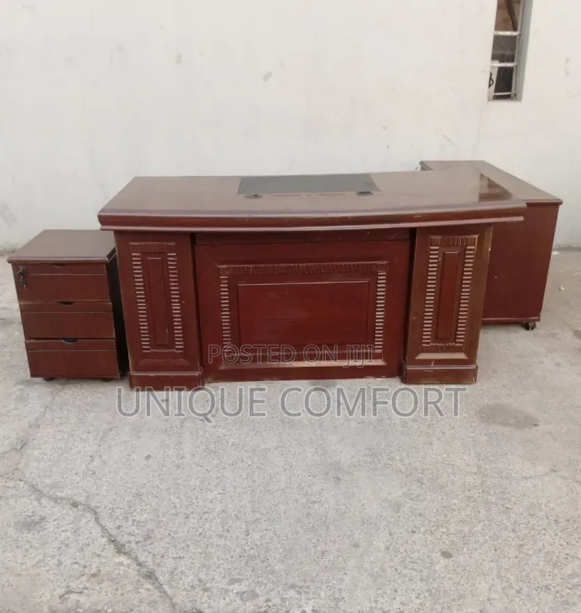 Imported Very Sturdy Executive Office Table,Extension and Side Drawer