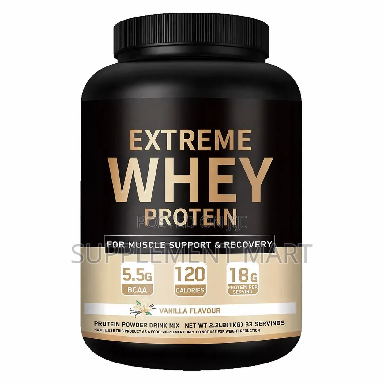 Whey Protein Powder 1kg (2.2lbs) - Free Delivery Within Lagos