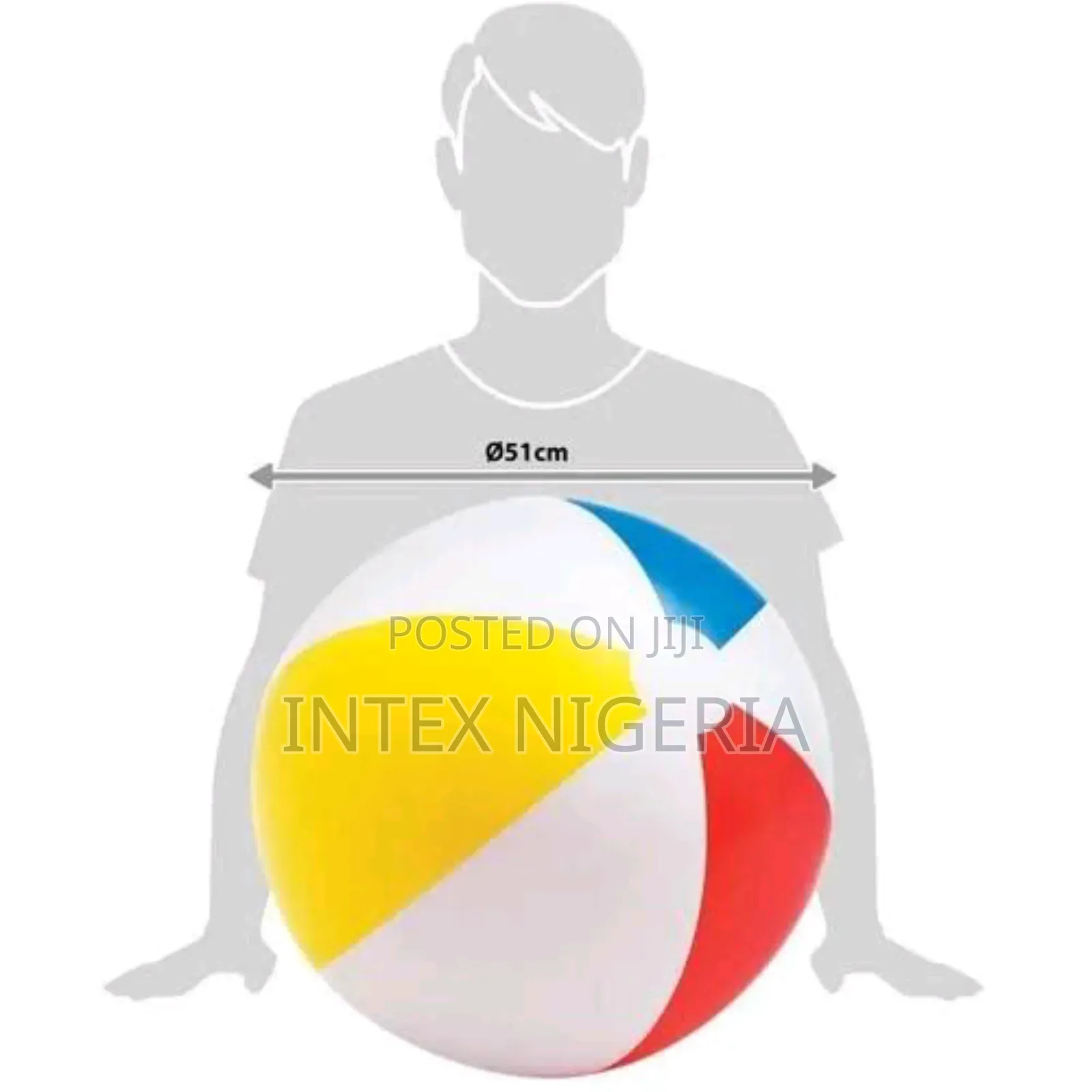 Glossy Panel Inflatable Beach Ball - 20"