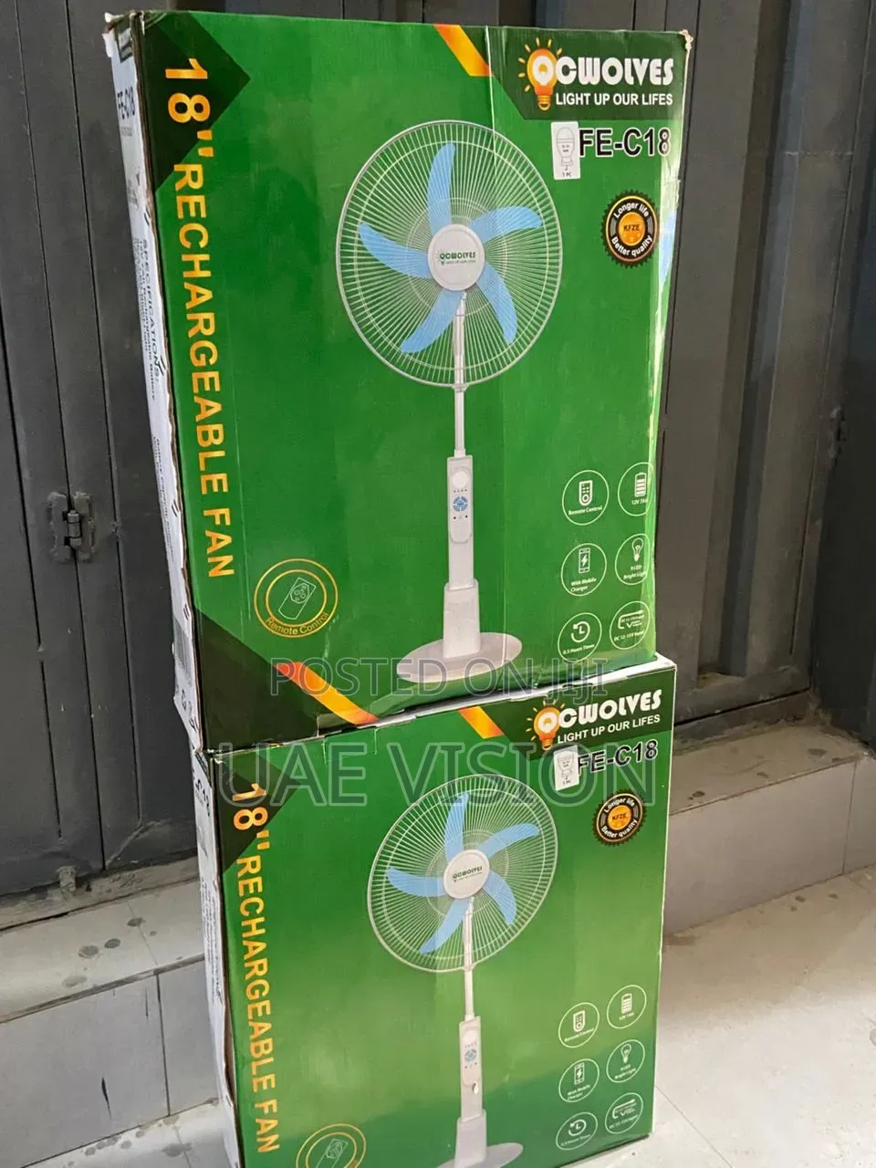 18inches Solar Rechargeable Fan Cwolves High Quality
