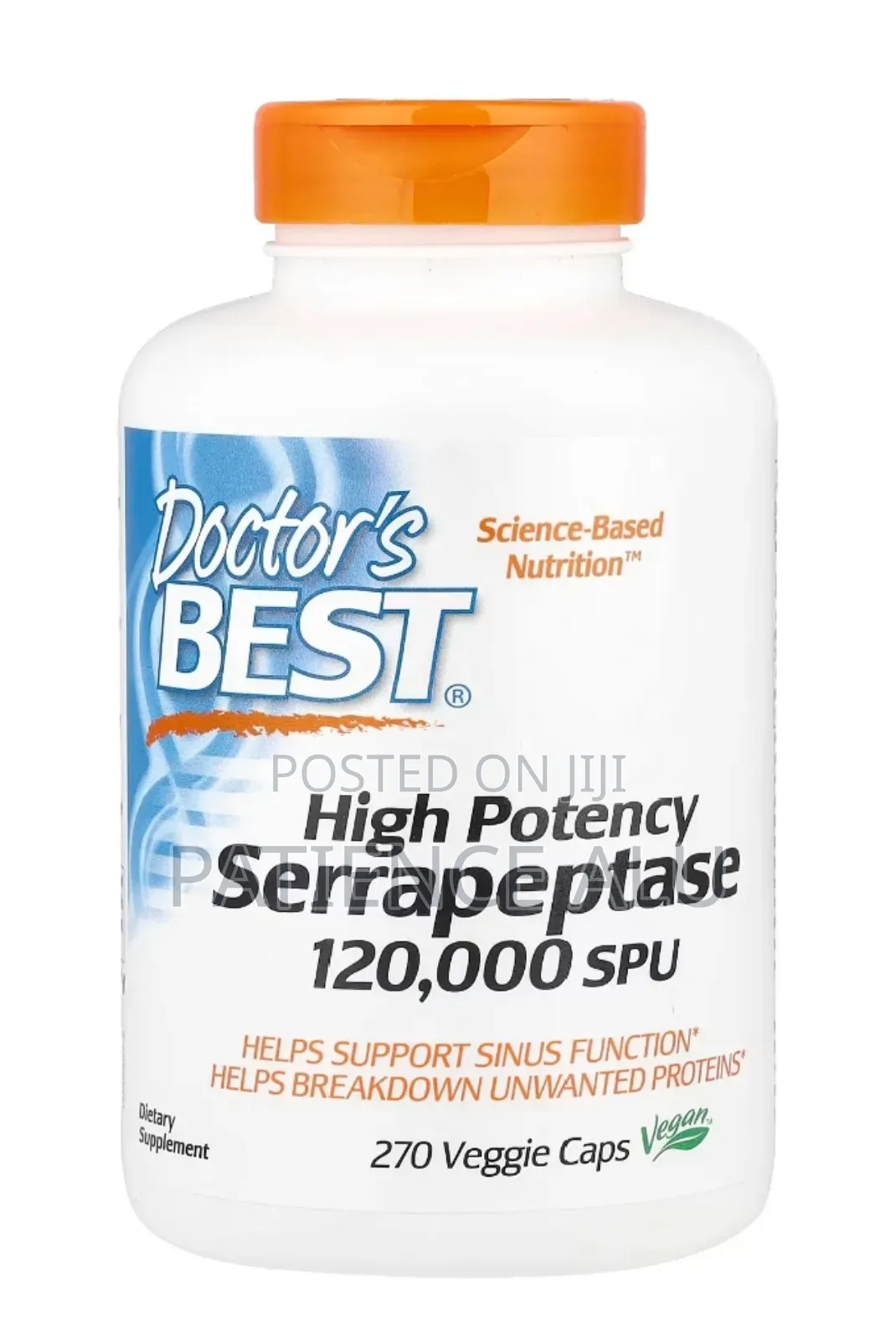 Doctor's Best Serrapaptase. 120,000spu of 270 Capsules