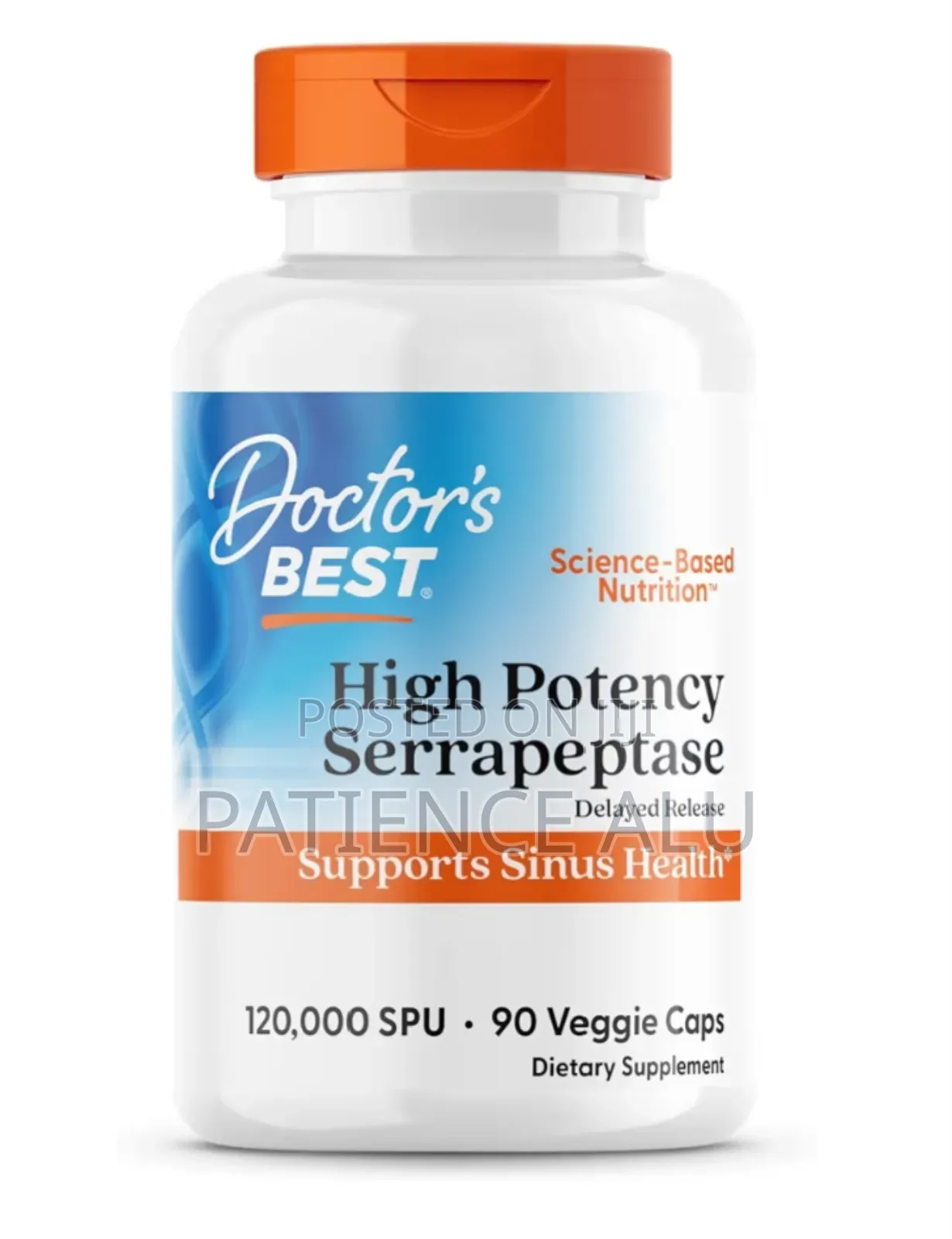 Doctor's Best Serrapaptase. 120,000spu of 90capsules.