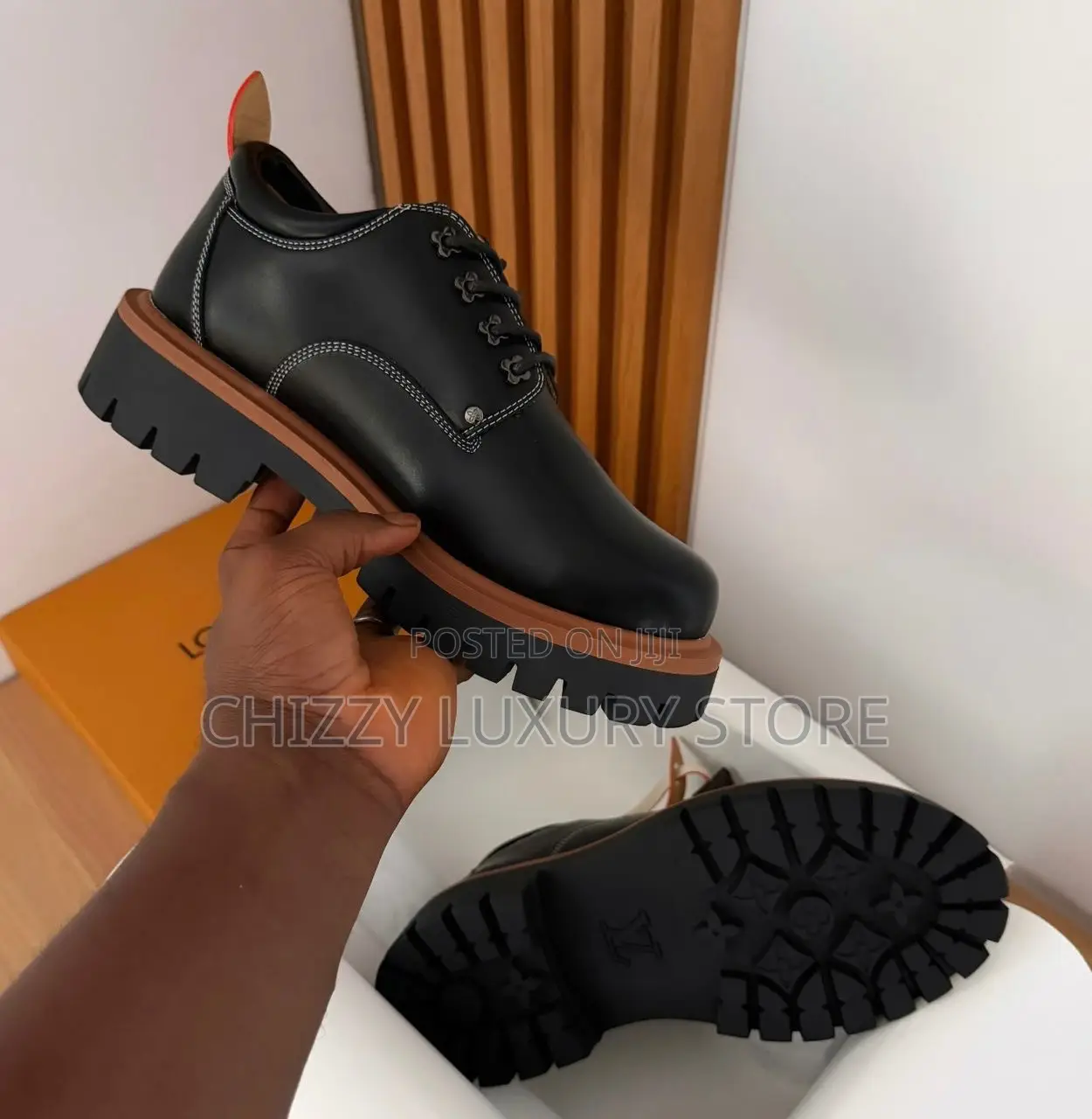 Louis Vuitton Quality Luxury Men Genuine Leather Shoe