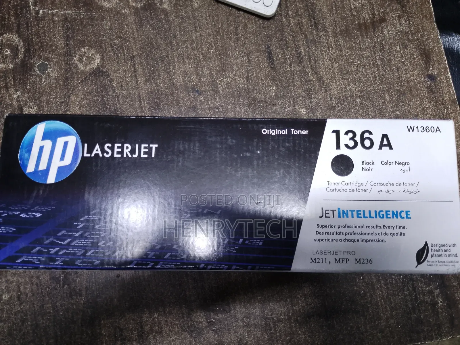 136a Black Cartridge Toner Genuine Hp