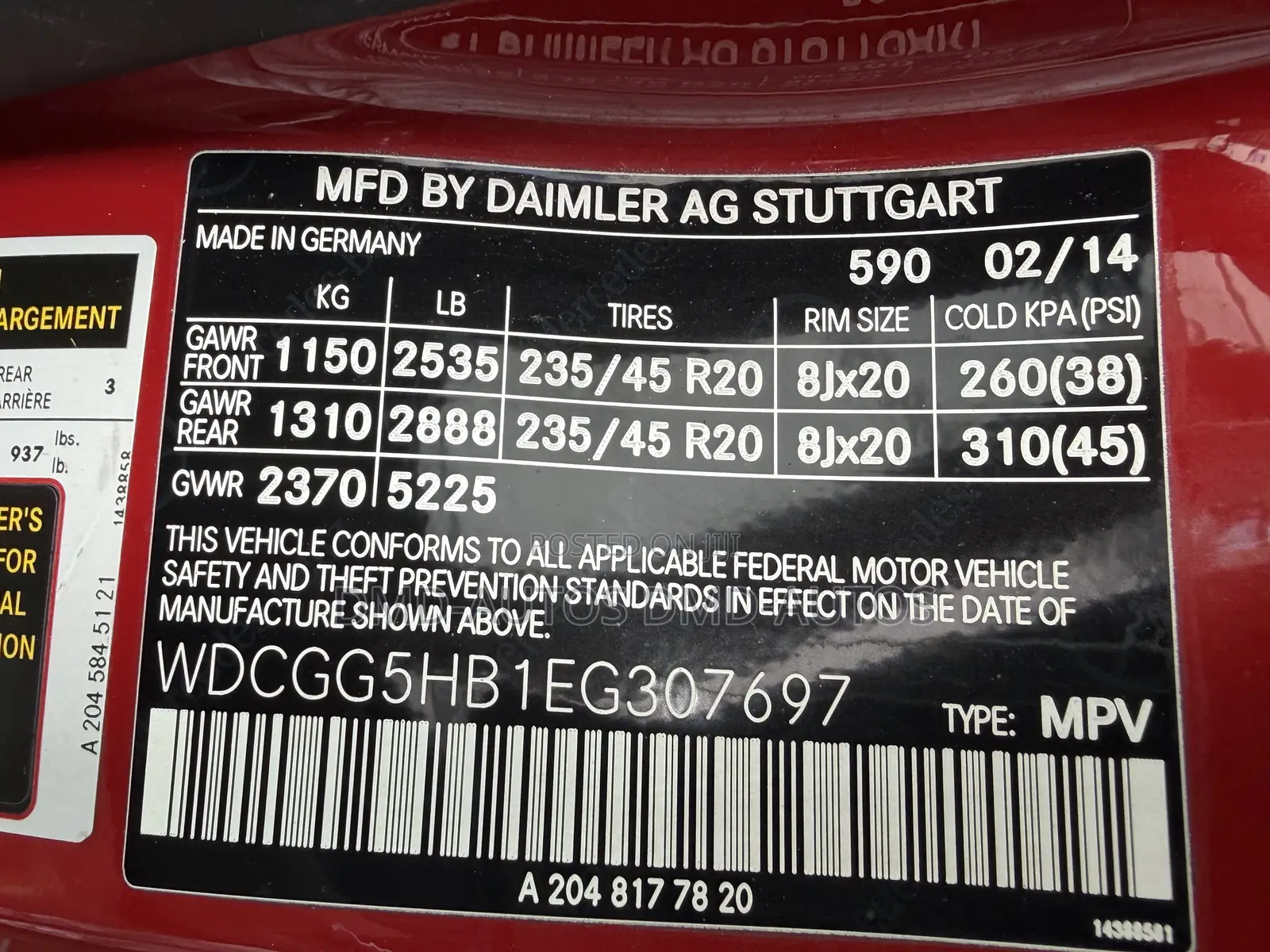 Mercedes-Benz GLK-Class 350 2014 Red