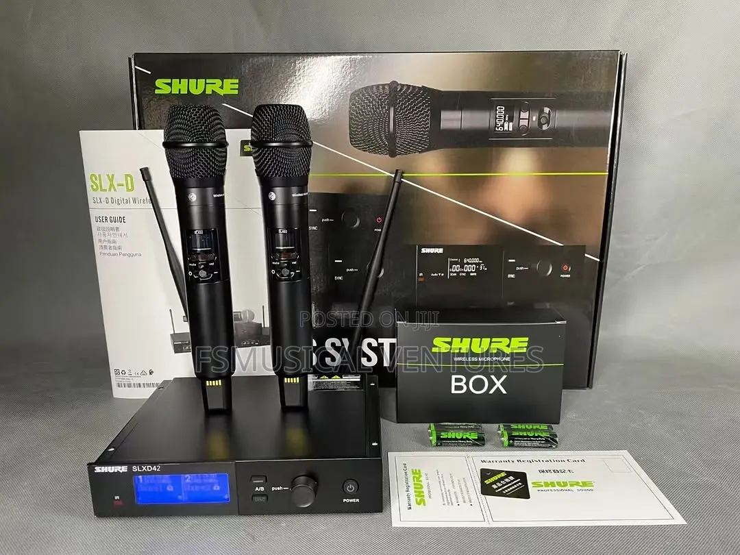 Shure Slxd42/ Slxd2 Double Handheld Microphone System True Diversity