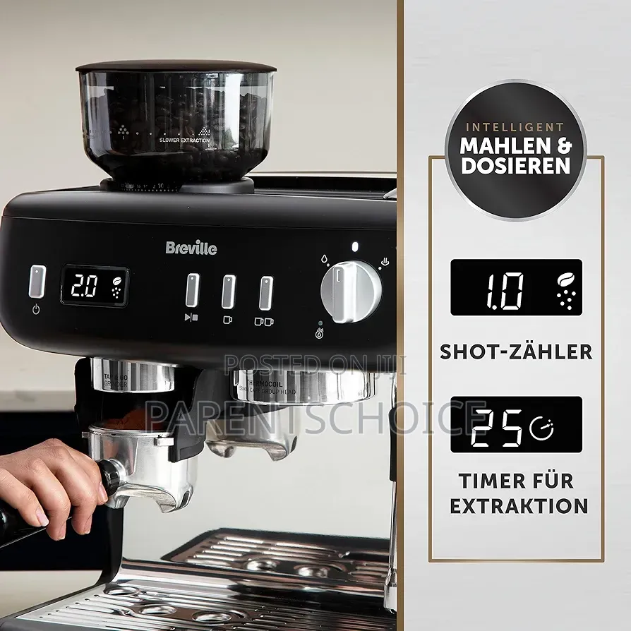 Breville Barista Max+Espresso Machine With Intelligent Grinder,Dosage