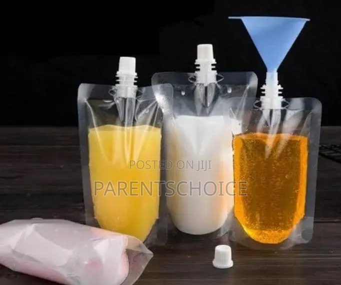 Transparent Spout Pouches 50pcs- 200ml/250ml/300ml/380ml/500ml