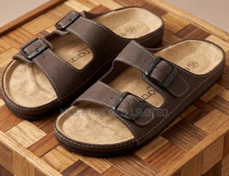 Solid Black/Blue/Brown Unisex Slide K