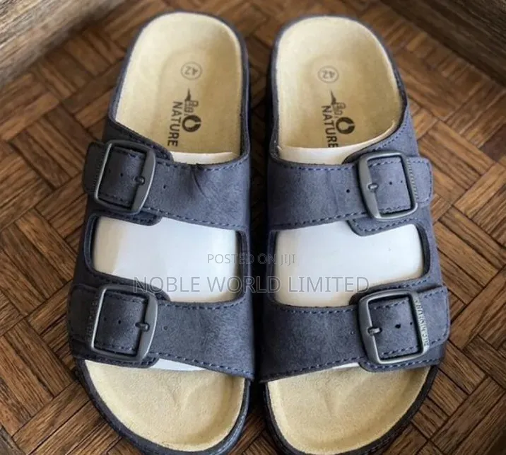 Solid Black/Blue/Brown Unisex Slide K