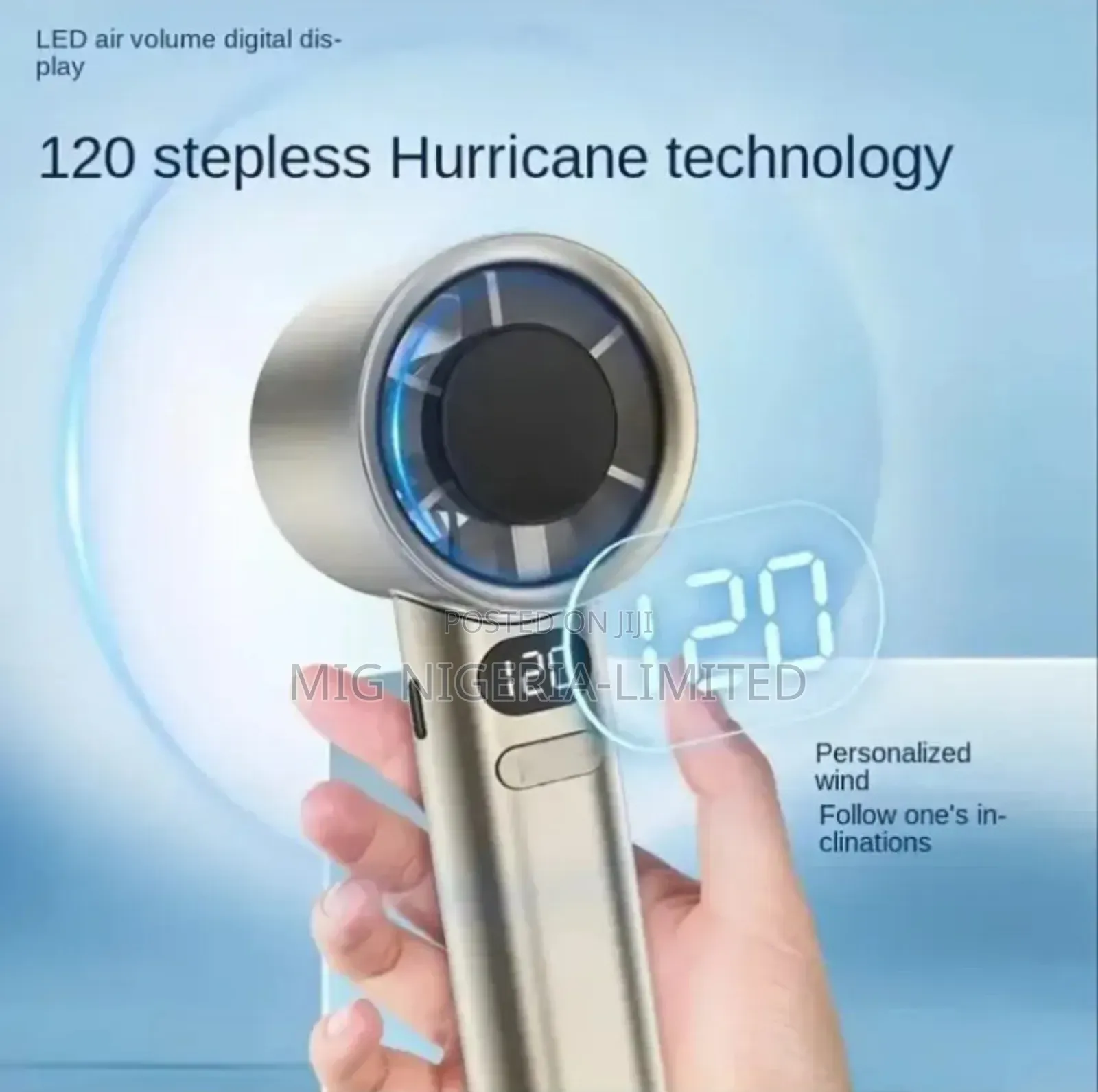 Digital Rechargeable Mini Hand Fan